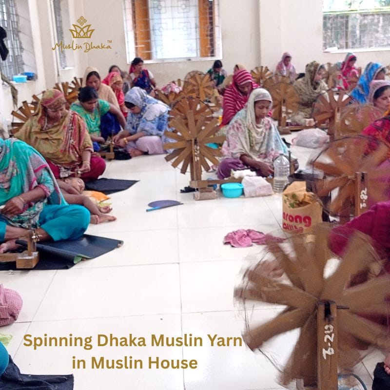 Spinning Dhaka Muslin Yarn in Muslin House