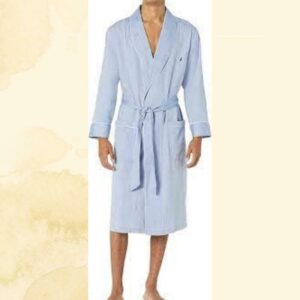 Nautica men's Long-sleeve Lightweight Cotton Woven-robe