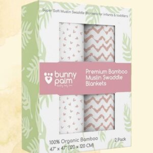 Bunny Palm Organic Muslin Swaddle Blankets