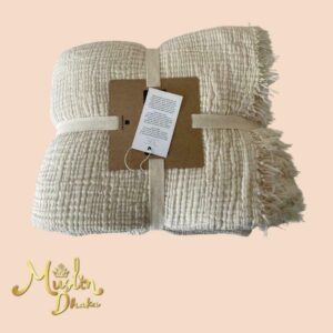 100% Cotton Muslin Throw Blanket 4 Layers