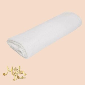 Beautiful neutral pure white bamboo muslin blanket XL (140cm x 140cm)
