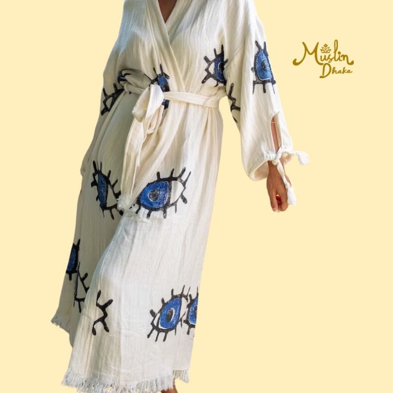 stone printed muslin kimono : best muslin tunic