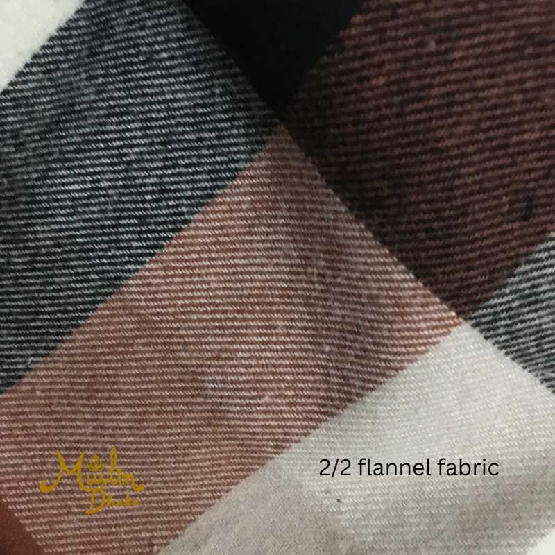 2/2 flannel fabric example of even twill