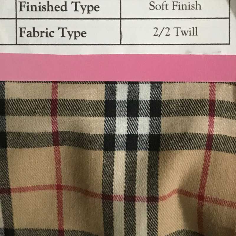 2/2 twill weave flannel fabric