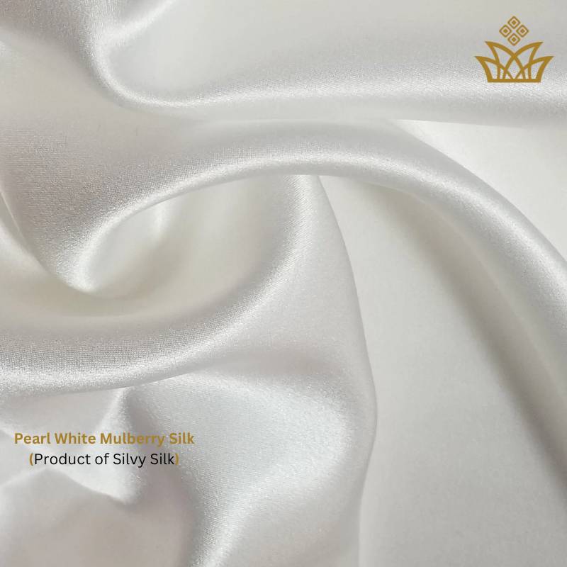 Pearl White mulberry silk
