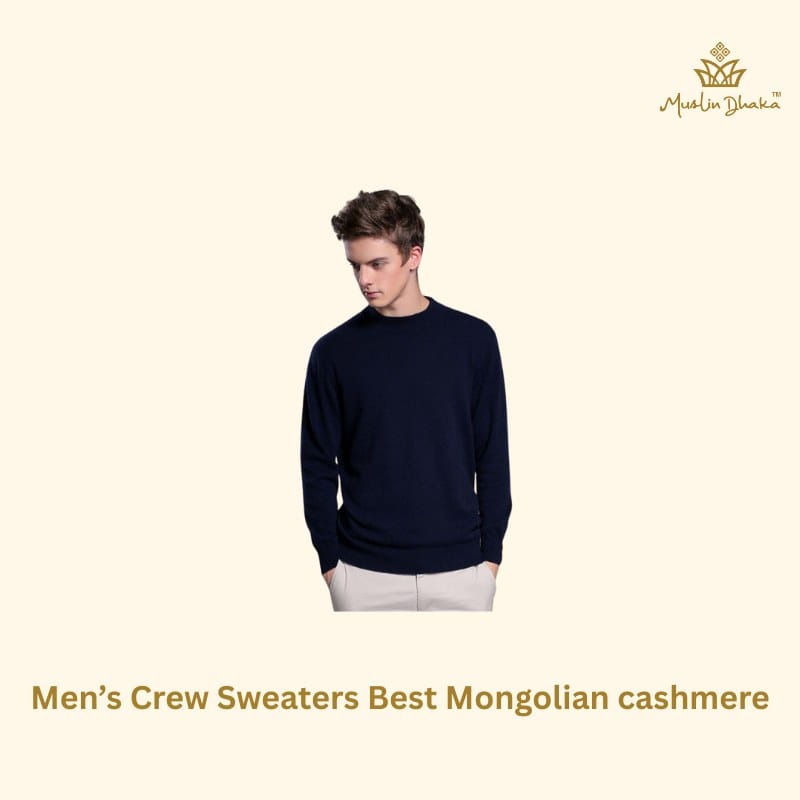 Mens Crew Sweaters Best Mongolian cashmere
