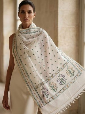 Designer Dhaka Muslin Shawl