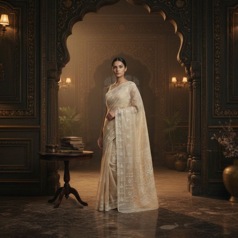 Mal Mal e Khas ba Hawa Dhakai Muslin Saree