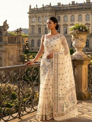 Dhaka Muslin Saree two made by Team muslin dhaka