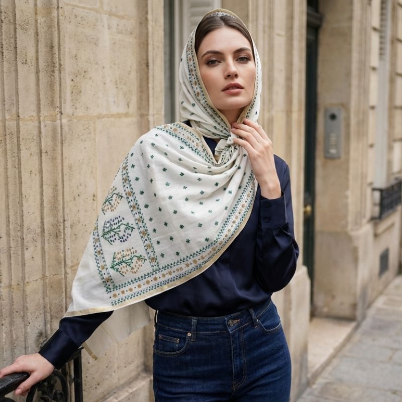 Royal Dhaka Muslin Scarf