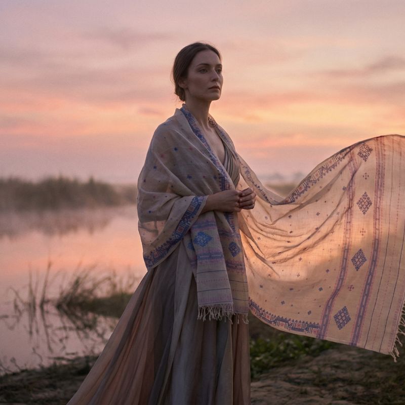 Ruh e Malmal Dhaka Muslin Stole